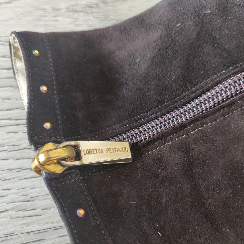 Luxury  Italian Boots - Genuine Leather, Real Pitton Leather, Swarovski Cristals - Picture 4 of 14